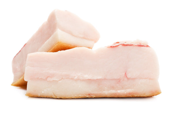 Raw grassfed beef suet packaged in butcher paper, from pasture-raised cattle at Tyner Pond Farm in Indiana